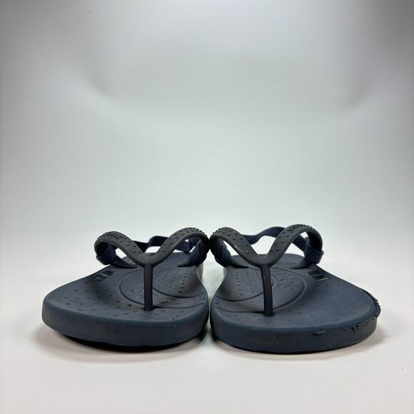 Crocs Chawaii Navy Blue Sling Back Strap Flip Flops Comfort Sandals Youth Sz 13 - Picture 2 of 7